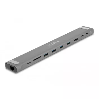 DeLOCK USB Type-C schlank Docking Station 4K HDMI USB 3.2 Gen 1 LAN SD PD 3.0