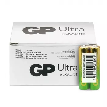 Alkaline-Batterien GP Battery Ultra AAA LR03 1,5V — 40er-Pack