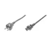Assmann Netzkabel. Schuko - C5 M/W. 1,2 m. H05VV-F3G 0,75 mm². blau (AK-440115-012-S)