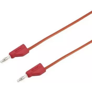 VOLTCRAFT Prüfleitung [Stecker 4 mm - Stecker 4 mm] 0,75 m Rot MSB-300 (MSB-300-0.75-Red)