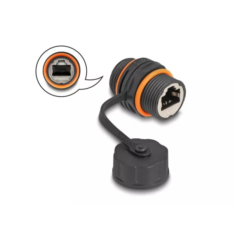 Netzwerkkabel DeLOCK 88145 RJ45 auf RJ45 Cat.6A Schwarz