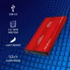 HDD/SSD-Gehäuse QOLTEC 51860 für 2,5-Zoll-SATA-III-Laufwerke, USB Typ-A, 5 Gbit/s, Aluminium, rot
