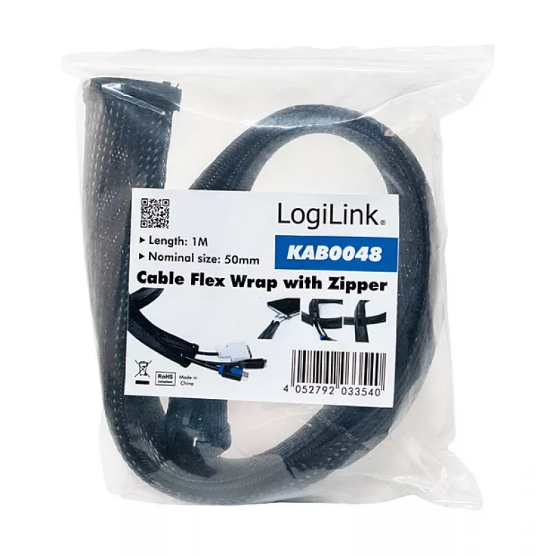 Kabelmantel LogiLink KAB0048 Schwarz