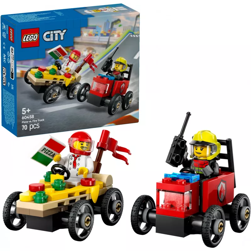 LEGO CITY 60458 Pizza vs. Feuerwehrauto