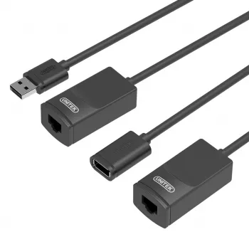 Netzwerkkabel UNITEK Y-UE01001 Dock/Port-Replikator USB 3.0 60 m Schwarz