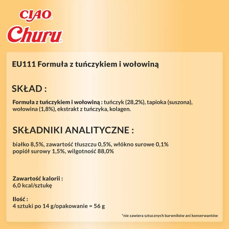 INABA Churu Chicken with Beef Recipe - Katzensnacks - 4x14 g