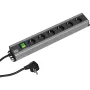 Stromverteilereinheit Bachmann 300.003 6 AC-Steckdosen 2U Schwarz Grau