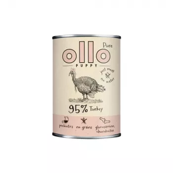 OLLO Puppy Pure Turkey - Nassfutter für Hunde - 850 g