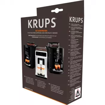 Reinigungstabletten KRUPS XS5300 für Kaffeemaschine, 10 Stück, 2 Entkalker, Filterkartusche inklusive
