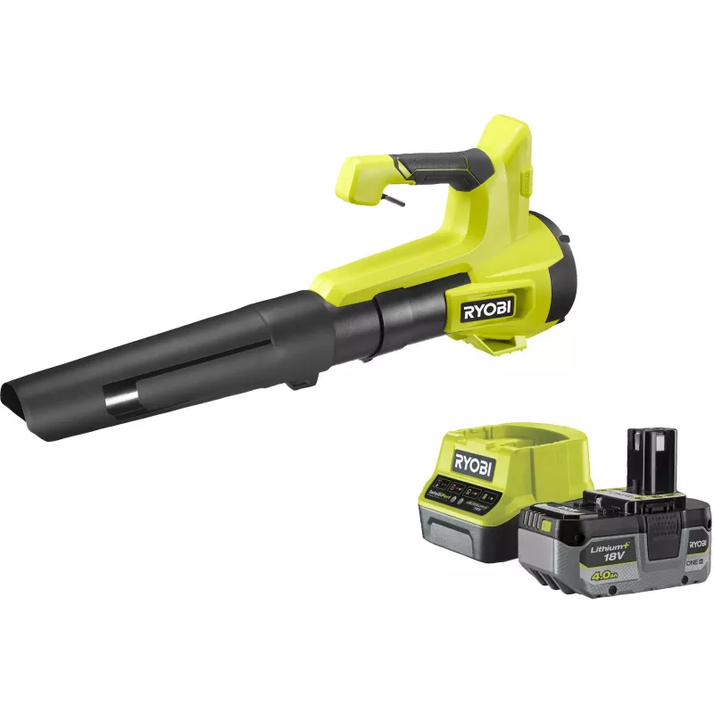 ONE+ Akku-Laubbläser RY18BLB-140, 18 Volt, Laubbläser Grün/Schwarz, Lithium-Ionen-Akku 4,0 Ah