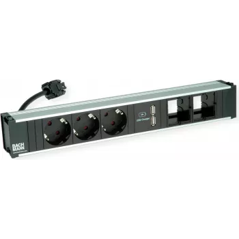 Power strip Bachmann CONI with 3 sockets and 1 USB charger, 0.2 m Kabel