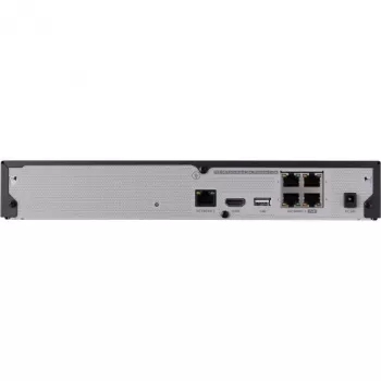 Netzwerk-Videorekorder - 4 IP-Kanäle - H.265 - 40 Mbit/s - HDMI - PoE-Switch - ohne HDD