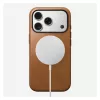 Handyhülle Nomad Modern Leather Case für iPhone 17 Pro, 16 cm (6,3 Zoll), tan, Leder & PC/TPU