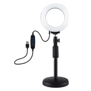 Ring-LED-Lampe Puluz mit verstellbarem Stativ PU391