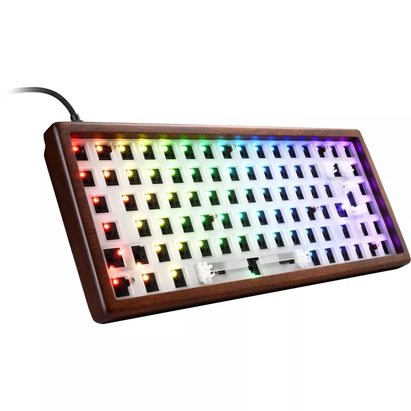 Sharkoon SKILLER SGK50 S3 Wood Barebone Gaming-Tastatur, RGB