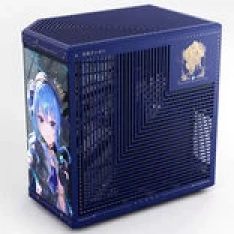 Computer-Gehäuse HYTE Y70 Hoshimachi Suisei blau Hartglas — Mid-Tower-ATX-Gehäuse mit Hartglas-Paneelen