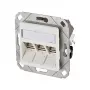 METZ CONNECT BTR C6A Modul 3 Port 270° UPk - Anschlussdose, Unterputz - RJ-45 X 3 - Reinweiß, RAL 9010 (130B12D31102-E)