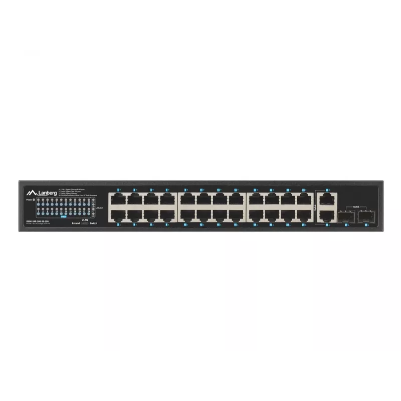 Unmanaged Switch Lanberg RSGE-24P-2GE-2S-250 24 Ports Rack-Montage