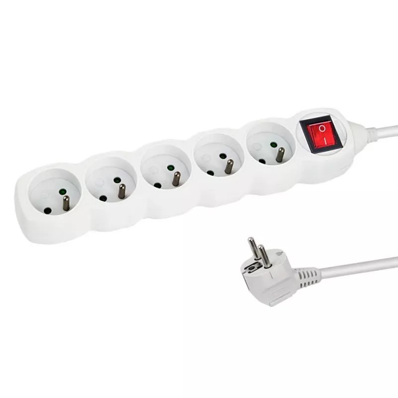 Esperanza ELK215W Stromverteiler 3 m 5 AC-Steckdose(n) Innenbereich Weiß