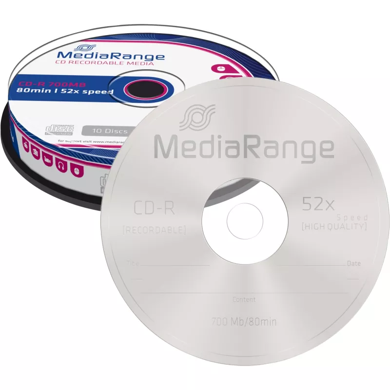 CD-R MediaRange MR214 700 MB 52x 10 Stück