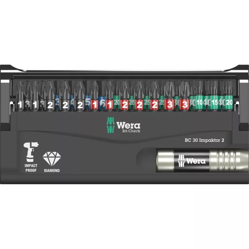 Wera 05057697001 Bit-Check 30 Impaktor 2 Bit-Set