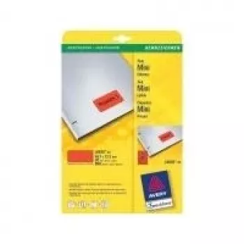 Avery Zweckform Avery L6038 - Rot - 21,2 x 45,7 mm 960 Stk. (20 Blatt x 48)