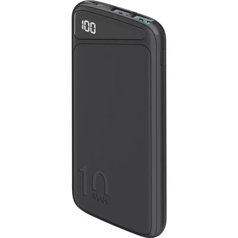 Fast-Charging-Powerbank 10.000 mAh (schwarz, USB-C PD, QC 3.0, 10.000 mAh)