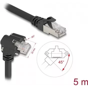 DeLOCK Netzwerkkabel Schwarz 5 m Cat6 S/FTP RJ-45