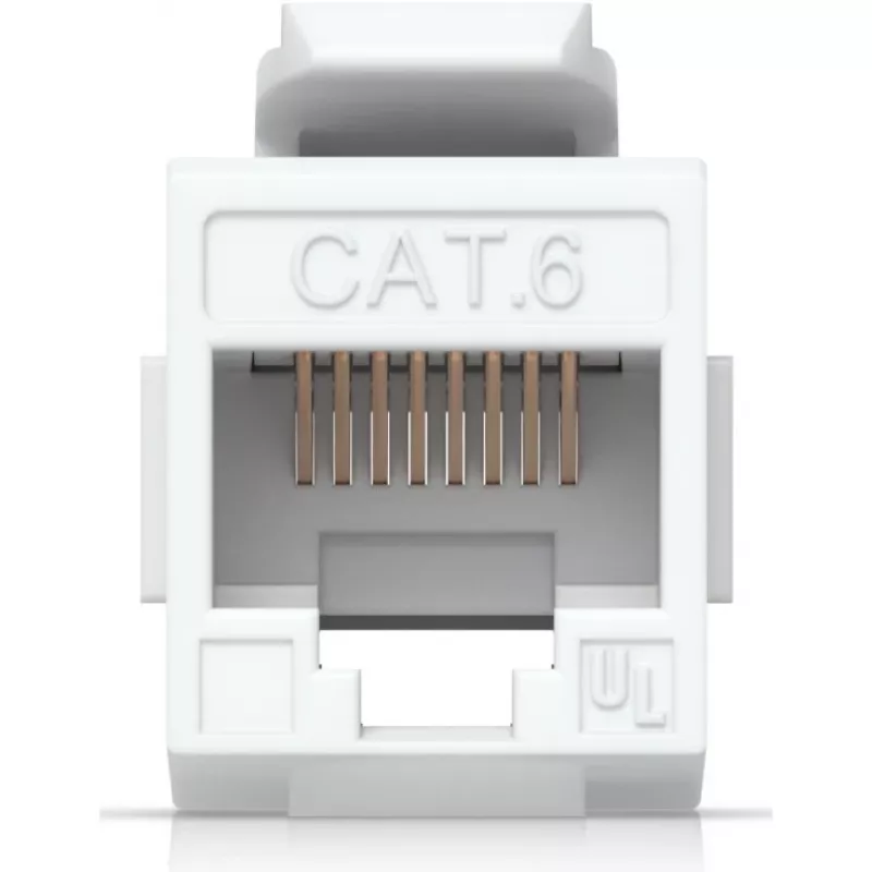 UBIQUITI CAT6 KEYSTONE COUPLER, 12ER-PACK. DURCHGANGS-CAT6-KEYSTONE-KOPPLER ZUM NAHTLOSEN ANSCHLIESSEN VORKONFEKTIONIERTER ETHERNET-KABEL