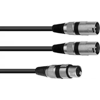 Audiokabel XLR 3-polig 2 x XLR 3-polig Schwarz Omnitronic 30225203