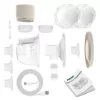 Elektrische Milchpumpe neno VENTO TWIN kabellos, wiederaufladbar, Doppel-/Dualmodus, LCD, 150-ml-Flaschen, beige