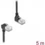 DeLOCK RJ45-Netzwerkkabel Cat.6A S/FTP schlank 90° 5m Schwarz