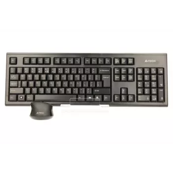 A4Tech 7100N Desktop-Tastatur Maus inklusive RF Wireless QWERTY Englisch Schwarz