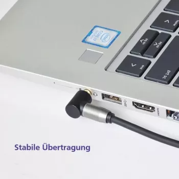 Audiokabel helos Premium Mini Plug S auf abgewinkelt 2 m – 3,5 mm Stereo auf abgewinkelten Stecker, 2,0 m Länge