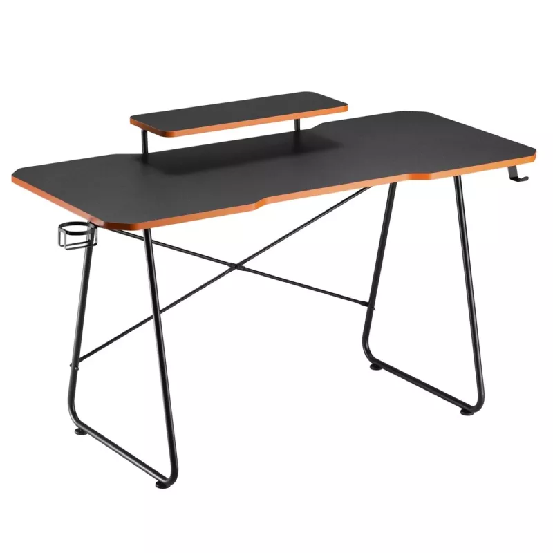 Maclean Gaming-Schreibtisch NanoRS mit Monitorablage max. 50 kg Höhe 850 mm Schwarz RS170, Gaming-Tisch, Schwarz