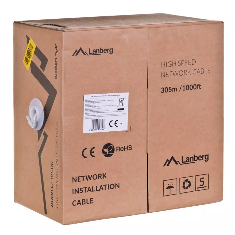 Lanberg LCU6-12CU-0305-S Netzwerkkabel 305 m Cat6 U/UTP (UTP) Grau