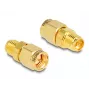 DeLOCK Adapter RP-SMA-Buchse auf SMA-Stecker 9 mm Durchmesser 18 mm Breite