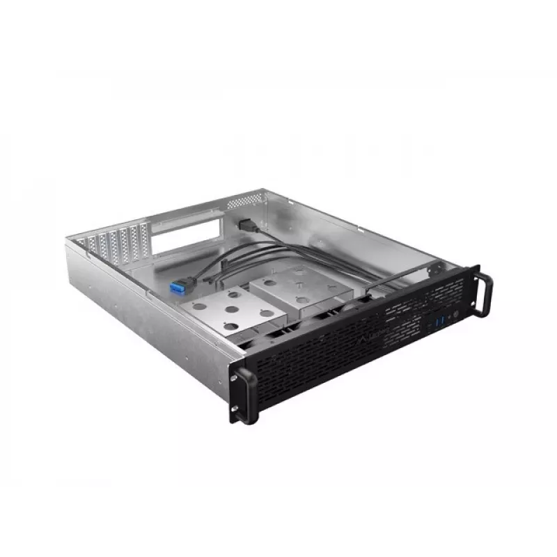 Rackgehäuse Lanberg SC01-5202-12B 2U Schwarz 3 Lüfter HDD+SSD