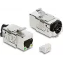 Keystone-Modul DELOCK 86610 — flach, Edelstahl, RJ-45, 16,4×37,5×22 mm