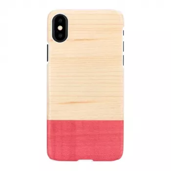 Smartphone-Hülle man and wood für iPhone X/XS – weiß, Mismatch-Design