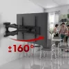 Wand-TV-Halterung MACLEAN MC-781 für Bildschirme von 66–177,8 cm (26–70 Zoll), neigbar -12–2°, VESA 100x100–400x400, max. Belastbarkeit 45 kg, schwarz