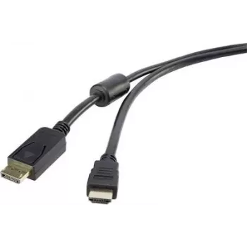 Renkforce RF-3301522 Videokabel-Adapter 1 m HDMI Typ A (Standard) DisplayPort Schwarz (RF-3301522)