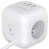 Power Cube QOLTEC 52547 Steckdosenleiste 3×AC-Steckdosen, 2×USB-A, 1×USB-C PD 20W