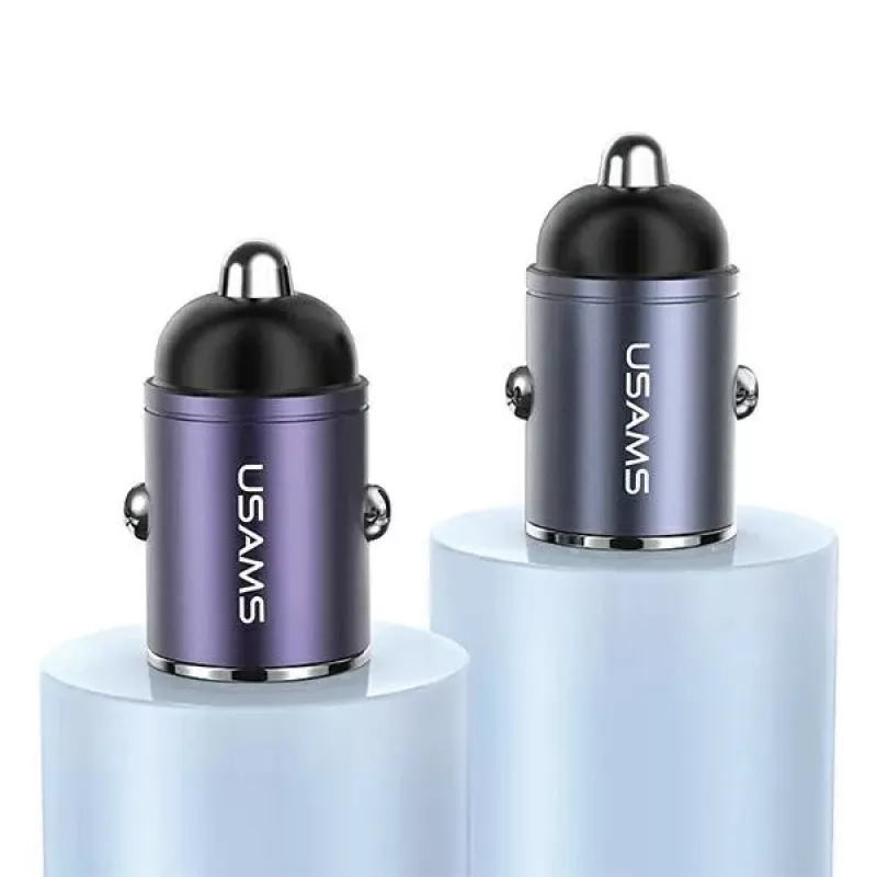 Auto-Ladegerät usams C38 30W — 1x USB-A + 1x USB-C Schnellladung