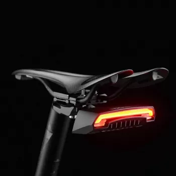 Rockbros LKWD-R1 Fahrradrücklicht mit Laser und Fernbedienung, schwarz
