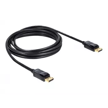 DisplayPort-Kabel DeLOCK 82424 3m Stecker-Stecker Gold Schwarz