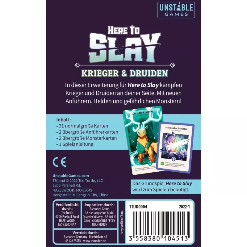Here to Slay - Krieger & Druiden, Kartenspiel-Erweiterung