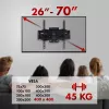 Wand-TV-Halterung MACLEAN MC-781 für Bildschirme von 66–177,8 cm (26–70 Zoll), neigbar -12–2°, VESA 100x100–400x400, max. Belastbarkeit 45 kg, schwarz
