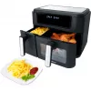 Dual Heißluftfritteuse HF 9500 DUO (schwarz, 2.400 Watt, 2 Körbe 6 L + 3,5 L)