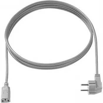 Netzkabel Bachmann 351.984 Grau 2 m Netzstecker Typ F Kaltgerätekupplung C13
